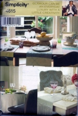 S4615 Simplicity Pattern LUXURY  with a  LITTLE CREATIVITY Table Settings