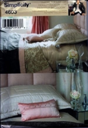S4603 Simplicity Pattern HOLLYWOOD in the PERFECT BEDROOM Design by Laurence Llewelyn-Bowen
