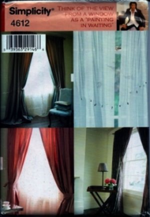 S4612 Simplicity Pattern FABULOUS Drapes, Sheers Design by Laurence Llewelyn-Bowen