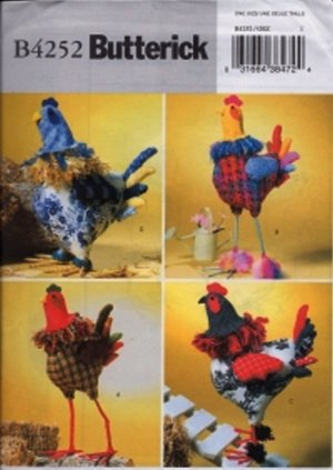 B4252 Butterick Pattern ROOSTERS OOP