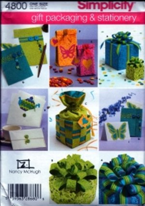 S4800 Simplicity Pattern GIFT PACKAGING & STATIONERY by NANCY McHUGH