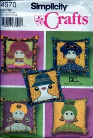 S4970 Simplicity Pattern APPLIQUED PILLOWS