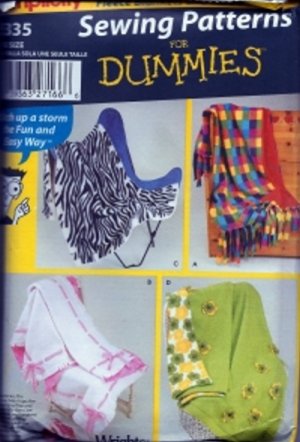 S5335 Simplicity Pattern FLEECE BLANKETS and THROWS by DUMMIES
