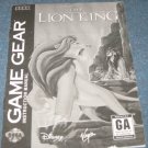 The Lion King - Instruction Booklet (Sega Game Gear)
