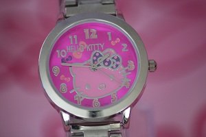 New Hello Kitty Pink Dial Wrist Quartz Watch