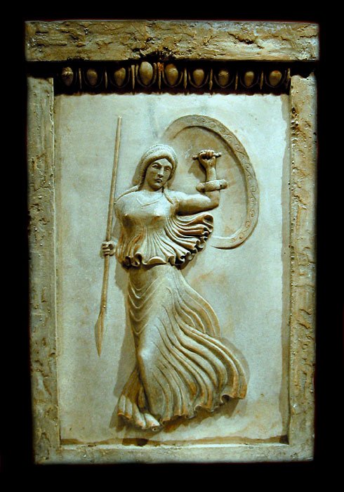 Athena Goddess Plaque Sculpture