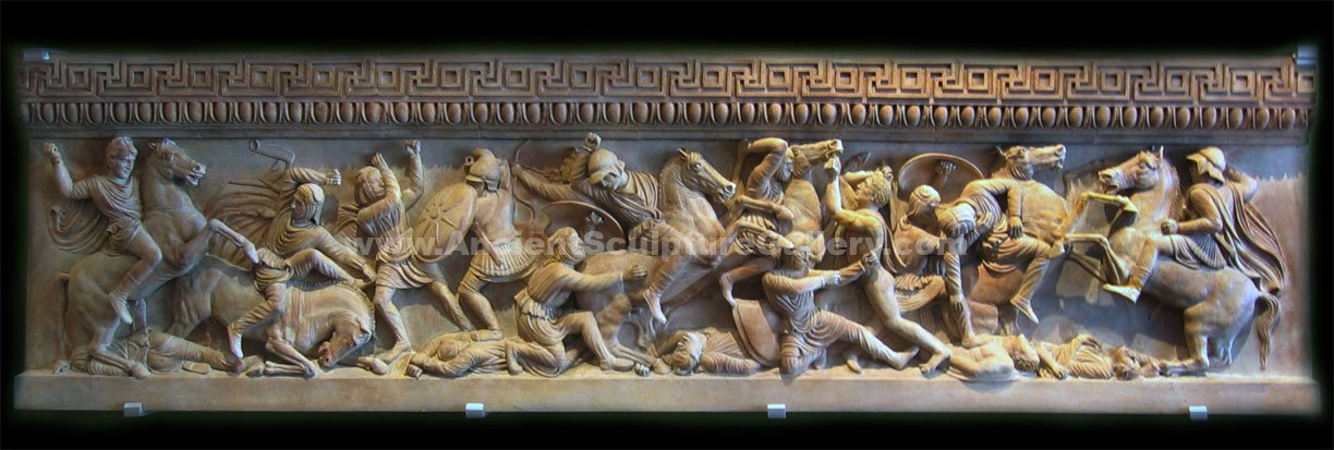 Alexander The Great Sarcophagus Battle Scene Macedonians And Persians