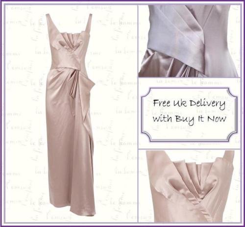 karen millen champagne satin dress