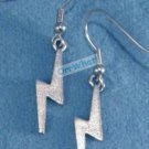 HOT Lightning Bolt Scar Silver Charms Earrings Sterling Silver Wires
