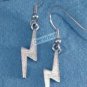 HOT Lightning Bolt Scar Silver Charms Earrings Sterling Silver Wires
