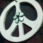 Orange Beaded Peace Sign Hemp