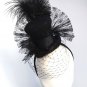 Black mini top hat Victorian riding hat