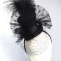 Black mini top hat Victorian riding hat