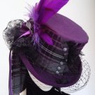 Lady McCrowdie steampunk purple neo Victorian top hat
