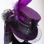 Lady McCrowdie steampunk purple neo Victorian top hat
