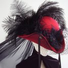 Steampunk tricorn red hat Red Queen