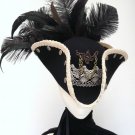 Captain Tiberius Steampunk Neo Medieval  cockade Tricorn