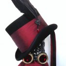 Raven Bordeaux de Sang Gothic Top Hat