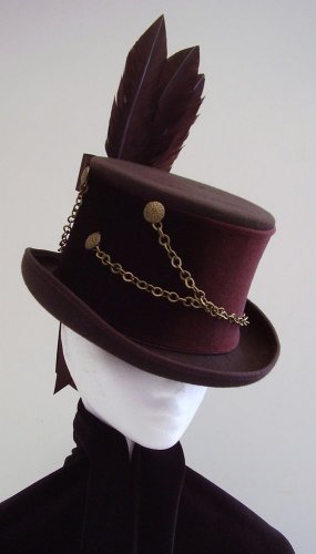 Victorian steampunk riding top hat Mr Wolf Gevaudan