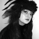 Black Bustle Neo Victorian riding hat