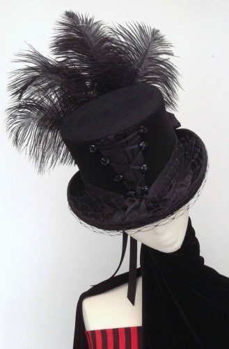 Gothic Neo Victorian corset top hat