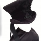 Lady Brouge Gothic Victorian mourning black hat