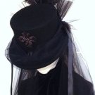Neo Victorian Mourning Top hat Undertaker madame Kane