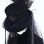 Neo Victorian Mourning Top hat Undertaker madame Kane
