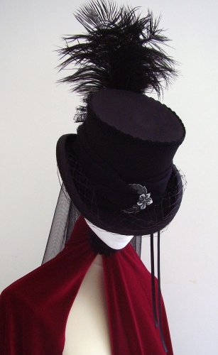 Steampunk neo Victorian Riding top hat Bella