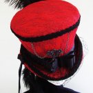 Red Mad Hatter riding hat,"Lady Rouge Ann Lock & Key"