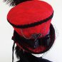 Red Mad Hatter riding hat,"Lady Rouge Ann Lock & Key"