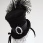 Moulin Rouge Black Velvet  Burlesque Tea Hat