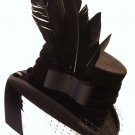 Miss A Raven Steampunk Gothic Black Top Hat