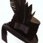 Miss A Raven Steampunk Gothic Black Top Hat