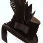 Miss A Raven Steampunk Gothic Black Top Hat