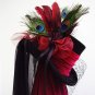 Lady Philamae's wedding hat steampunk black & red velvet riding hat