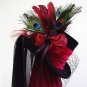 Lady Philamae's wedding hat steampunk black & red velvet riding hat