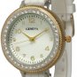 Super Slim Silicone Watch with Large Face! White & Gold.