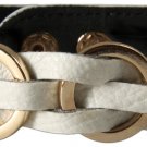 Designer Inspired Cream Leather  Bracelet