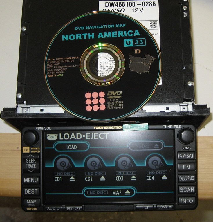 NEW TOYOTA SOLARA CAMRY JBL GPS NAVIGATION RADIO E7009 w/MAP DISC 0708