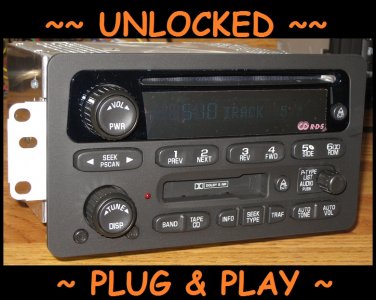 UNLOCKED OEM 2001-2005 CHEVY VENTURE MONTE CARLO CD Cassette Tape RADIO Impala