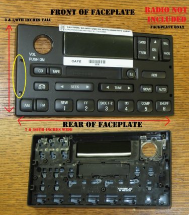 Brand New NOS FACEPLATE FORD LINCOLN CASSETTE TAPE RADIO Expedition + many other