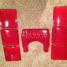 New Ceramic Panels&top For Ecoteck Monica Wood Pellet Stove Furnace Red Bordeaux