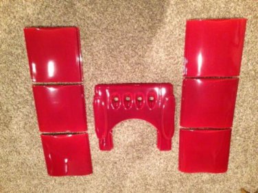 New Ceramic Panels&top For Ecoteck Monica Wood Pellet Stove Furnace Red Bordeaux