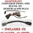 Chrysler Jeep Dodge Radio wiring harness adapter old to new 7-22pin+CD cngr adap