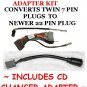 Chrysler Jeep Dodge Radio wiring harness adapter old to new 7-22pin+CD cngr adap