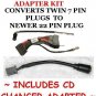 Chrysler Jeep Dodge Radio wiring harness adapter old to new 7-22pin+CD cngr adap