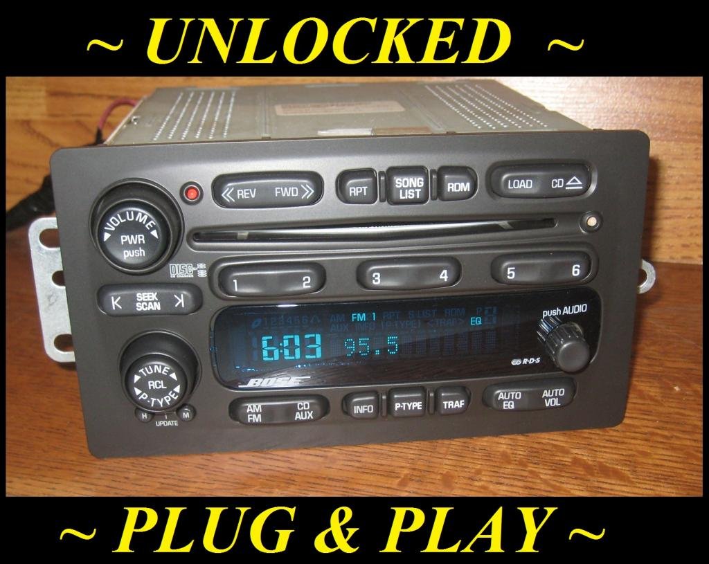 UNLOCKED 02-03 CHEVY Trailblazer GMC Envoy BOSE 6 Disc CD ... radio wiring for 1997 chevy blazer 