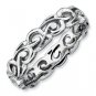 Silver stackable ring filigree