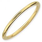 Silver stackable ring with 18k yellow gold plate